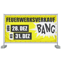 340 x 173 cm | Feuerwerksverkauf Bauzaunbanner (2167)