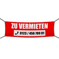 Zu vermieten Werbebanner, Banner in 6 Größen (4017)