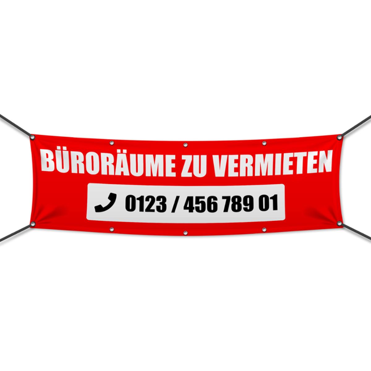 Büroräume zu vermieten Werbebanner, Banner in 6 Größen (4012)