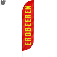 Erdbeeren Beachflag, 3 Modelle, 4 Größen (2622)