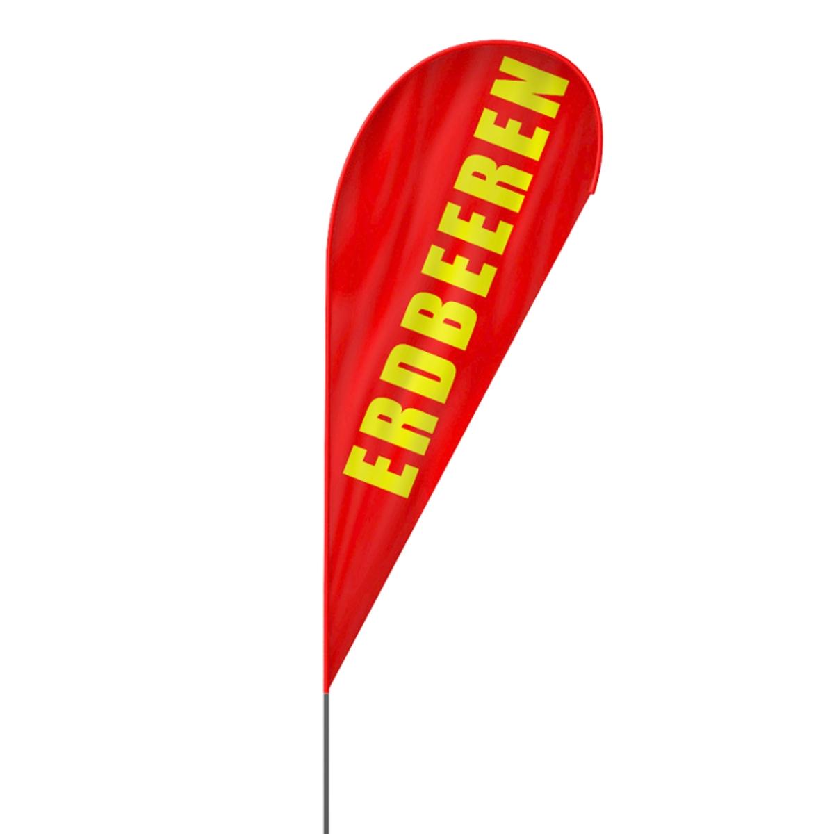 Erdbeeren Beachflag, 3 Modelle, 4 Größen (2622)