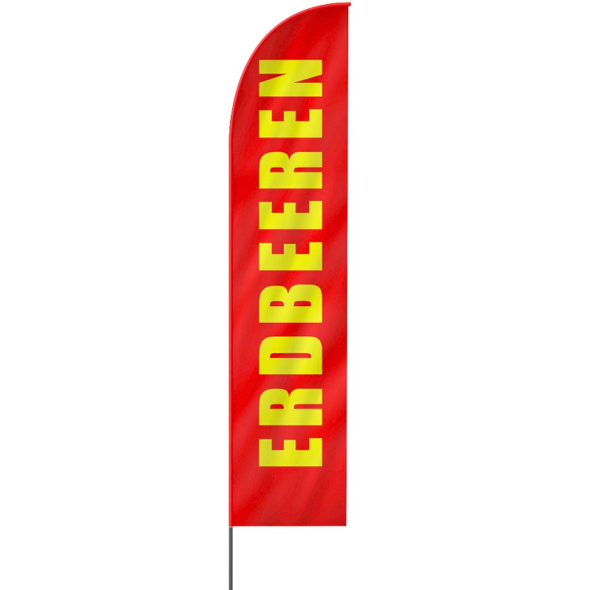 Erdbeeren Beachflag, 3 Modelle, 4 Größen (2622)
