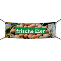 Frische Eier Werbebanner, Banner in 6 Größen (3220)