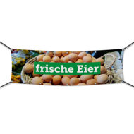 Frische Eier Werbebanner, Banner in 6 Größen (3220)